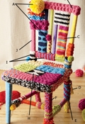Lion Brand Yarn Bomb a Chair